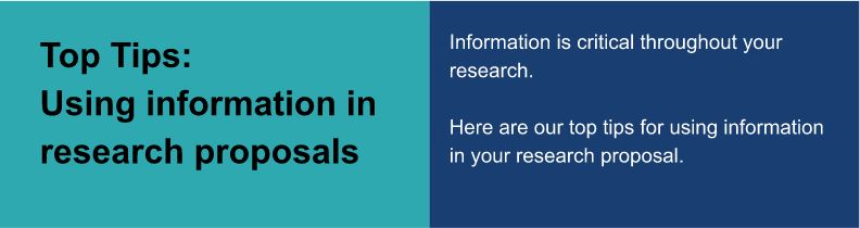 Using information in research proposal